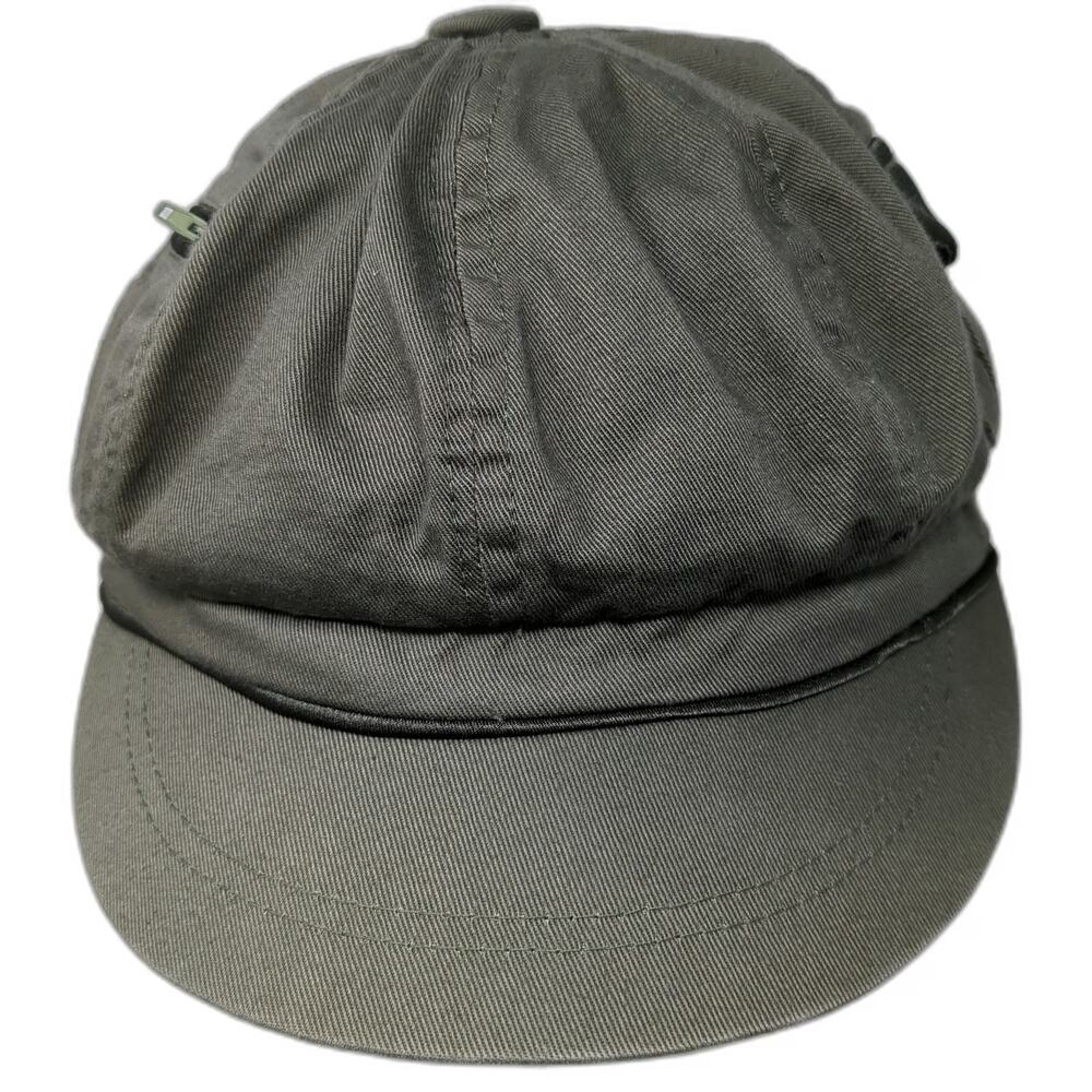 Limited Too Army Cap Green One Size Hat Cotton Pockets Zipper Slideback Military